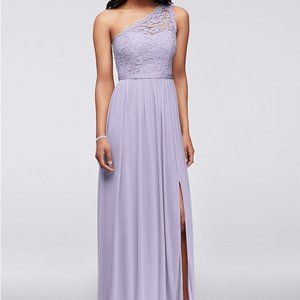 Long One Shoulder Lace Bridesmaid Iris Dress